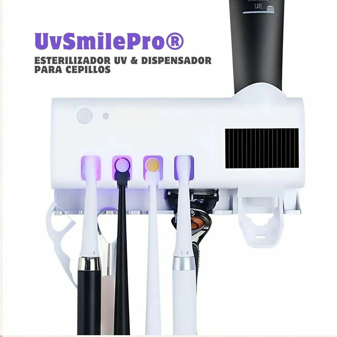 UVSmilePro® Esterilizador UV & Dispensador para cepillos